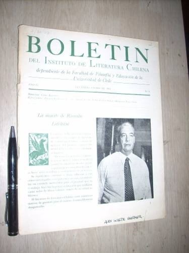 Boletín Del Instituto De Literatura Chilena 1965 Nº 9 Bueno