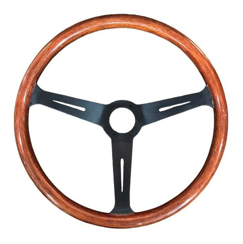 Volante De Madera Tipo Nardi Grande Brazos Negros