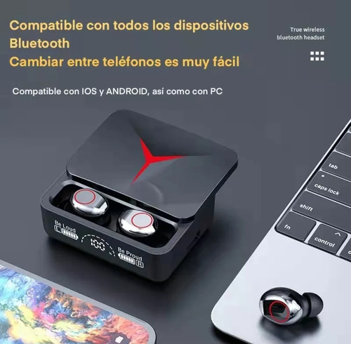 Audífonos In-ear Inalámbricos M90 Pro Con Luz Led Rgb