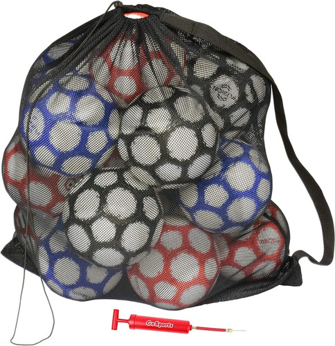 Red Balonera Bolsa Malla Premium +bomba Gosports 15 Balones 