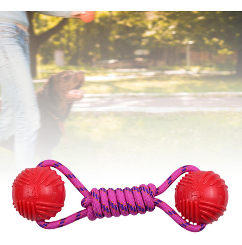 Toy De Masticación De Bola De Cuerda Para Perros, Rojo