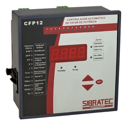 Controlador De Fator De Potência Trifásico 12 Estágios Cfp12 380v