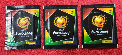 3 Envelopes Figurinhas Euro 2004 Panini Lacrados