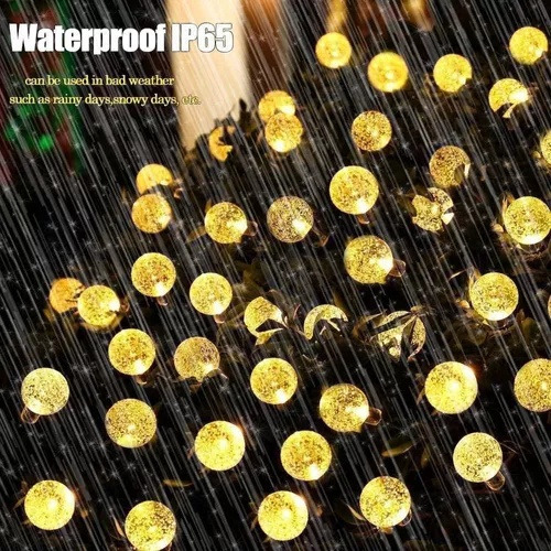 12m 100led Luces De Navidad Cadena Solar Al Aire Libre Para