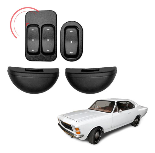 Kit Vidro Elétrico Tragial Gm Chevrolet Opala 2 Portas