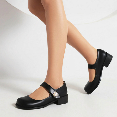 ) Zapatos De Verano Con Cabeza Redonda Y Tacones Bajos De