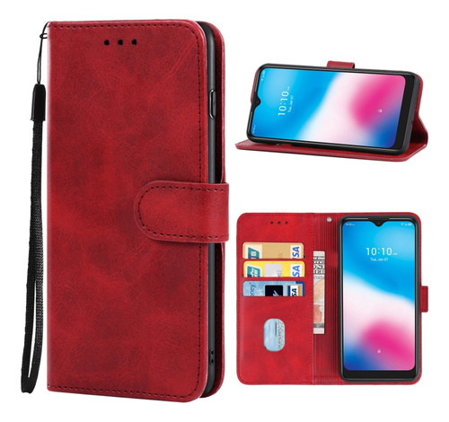 Funda De Teléfono De Cuero Para Alcatel 3l 2020