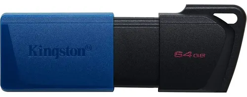 Unidade flash USB Kingston 64 Gb 3.2 Exodia M preta azul cor pret...