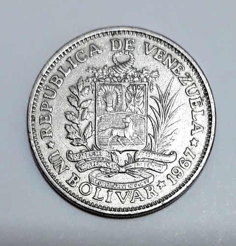Moneda Venezolana Año 1967 - 1 Bolívar