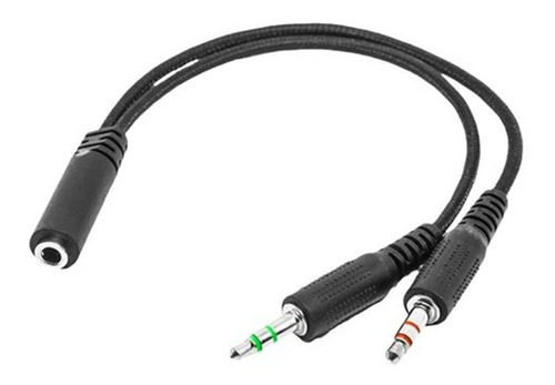Cabo Adaptador Jack P2 4c P3 P/ 2 P2 Spliter Fone Microfone