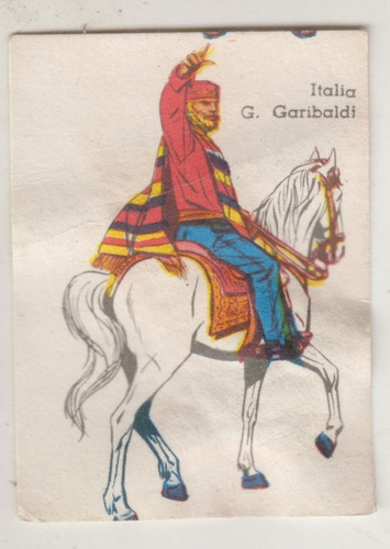 1969 Militaria Tarjeta Jose Garibaldi Unica Uruguay Vintage