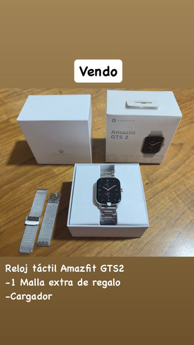 Reloj Amazfit Gts 2 Impecable 2 Mallas Metálicas Stainles (Usado)