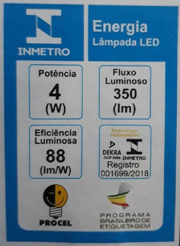 Imagem 4 de 4 de Lâmpada Dicróica Led Gu10 4w Biv 3000k Luz Amarela Osram