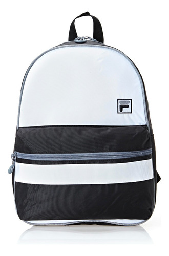 Mochila urbana Fila F23L019 cor preto/branco  design lisa 14L