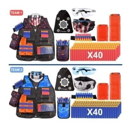 Kit Individual Chaleco Con Dardos Para Armas Nerf/hidrogel