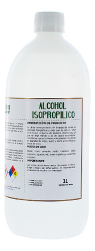 Liquido Para Limpieza (flush) Alcohol Isopropílico  1 Litro