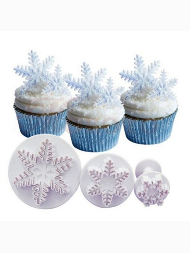Set Cortante De Copos De Nieve Con Expulsor Frozen