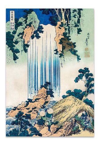 Cuadro Canvas Fine Art Cascada De Yoro Hokusai 48x70 M Y C