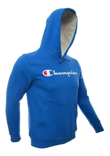 Sudadera Champion Hombre Azul Capucha Casual Ct10517mblu