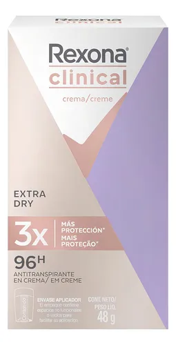 Antitranspirante en Crema Rexona Clinical Woman Extra Dry 48g