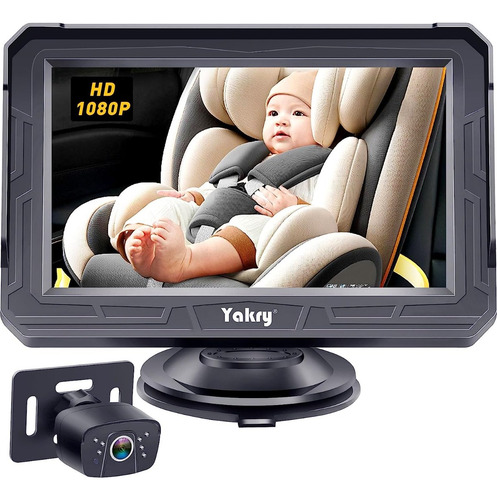 Espejo Cámara De Coche Para Bebé Hd 1080p Rotación 360°