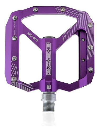 Pedales Bicicleta Mtb Enduro 661 Sixsixone Aluminio C/pines Color Purpura