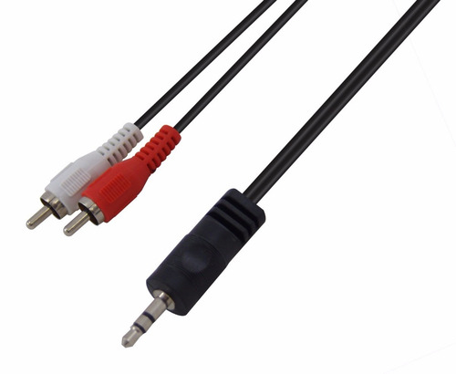 Imagen 6 de 6 de Cable De Plug 3,5mm A 2 Rca - 1,8 Metros - Para Pc Parlantes