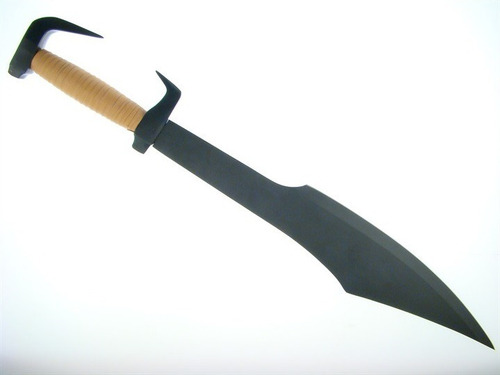 Espada Espartana Negra De 60 Cm Con Funda Negra