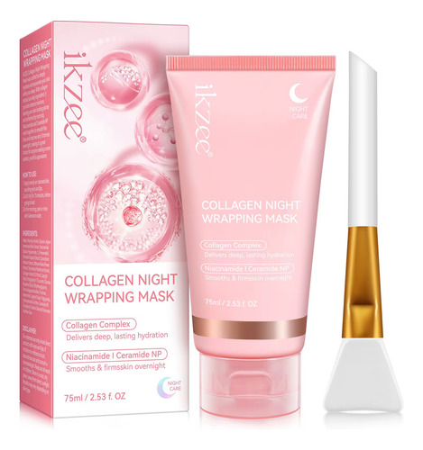 Mascarilla En Gel De Colàgeno Nocturna, Hidrataciòn Profunda Mixta
