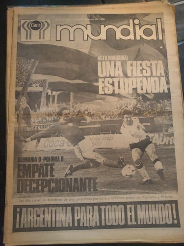 Diario Clarín Mundial 78 Argentina 2 6 1978