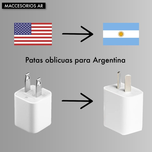 Cargador Usb C - 20w - Patas Argentinas - Compatible iPhone