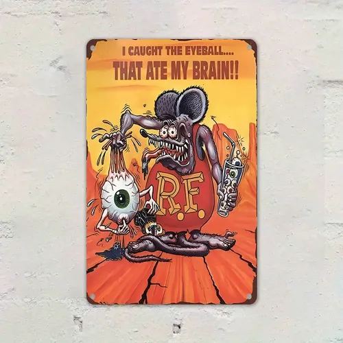 洋楽 Rat Thinking deep G-RAP 2026 Rat Fink Tin Sign Com The Hot!! | MercadoLivre