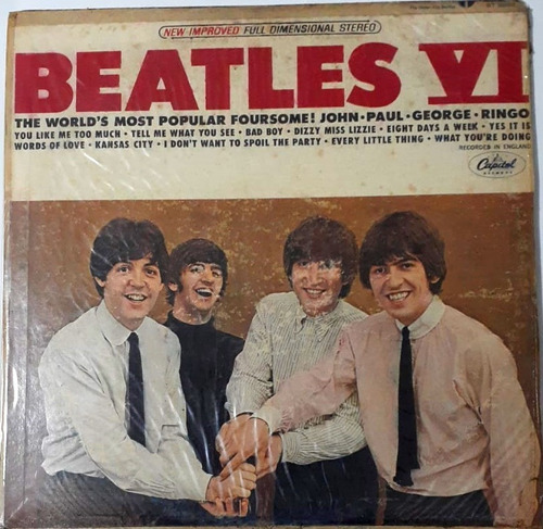 Vinilo : Beatles Vi (importado De Usa, 1965)