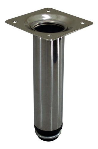Pé Redondo Para Móveis Com Regulagem Inox Escovado 13cm - 4 Unidades