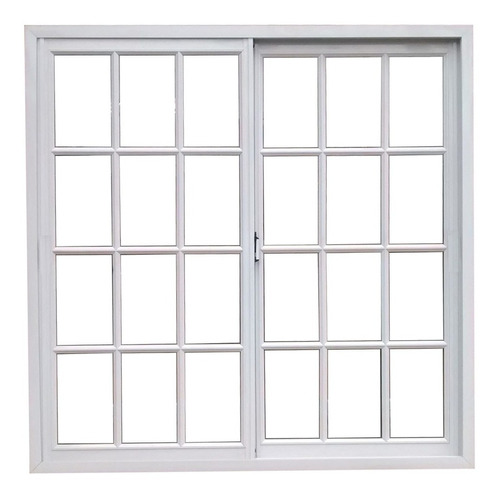 Ventana Modena Aluminio Blanco 200x150 Vidrio Repartido 4mm 