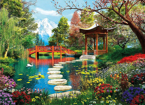 39513 Jardín Fuji Japón Rompecabezas Clementoni 1000 Piezas