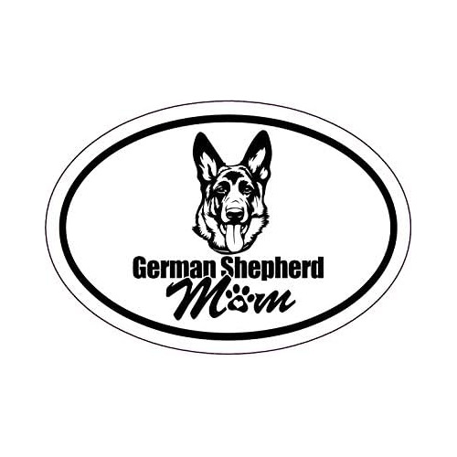 Calcomanía Oval  German Shepherd Mom  Automóvil, Calc...