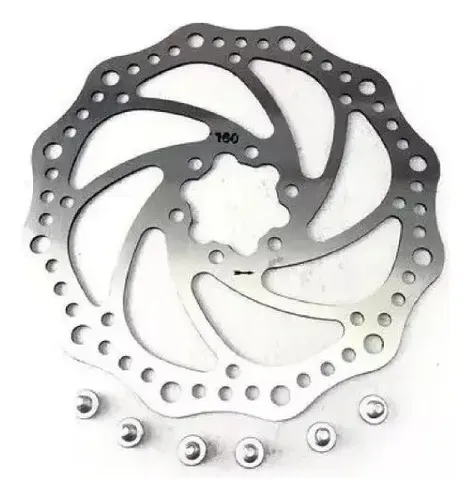 Rotores De Freno Flotantes Snail Para Bicicleta - 160 Mm, Dorados, Material 7075-T6, Grosor 1.8-1.9 Mm, Aprox. 105 G
