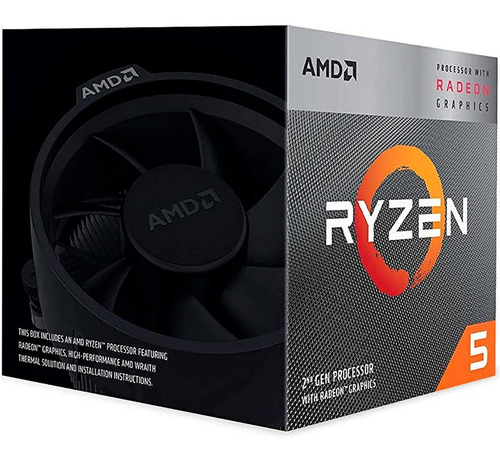 Procesador Amd Ryzen 5 3400g Socket Am4 Turbo 4.2ghz 4 Cores Zen 2 Graficos Rx Vega 11 Gamer