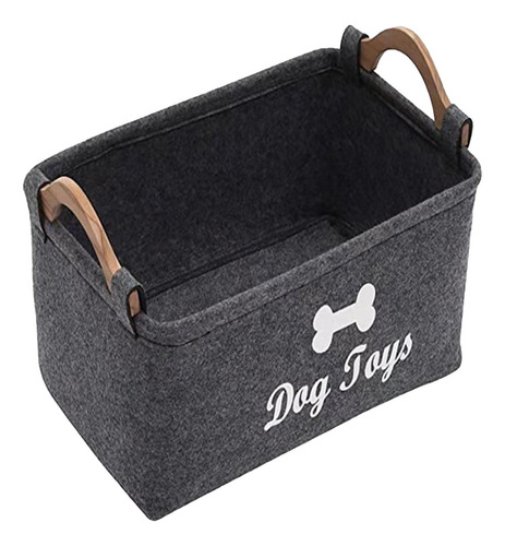 Cesta De Almacenamiento De Juguetes Para Perros, Negro