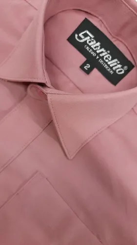 Camisa Manga Larga De Vestir Marca Gabrielito Palo De Rosa