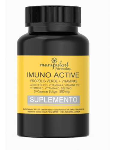 Imuno Active - 60 Cápsulas Sabor Sem Sabor