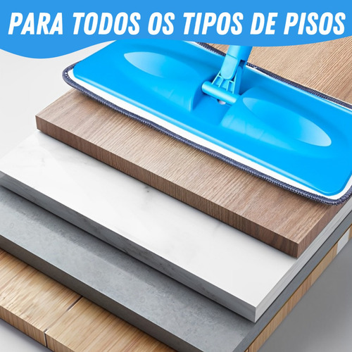 Mop Spray Giratório Com Reservatório E Refil De Microfibra