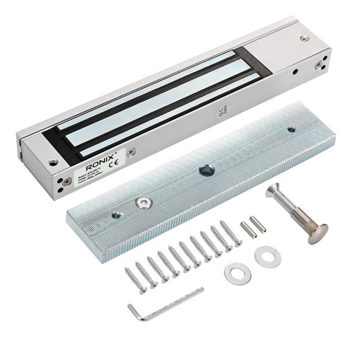 Chapa Magnética Electroiman 600 Lbs 280 Kg Para Acceso 12v Color Aluminio