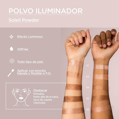 Iluminador Maquillaje Soleil Powder Regina