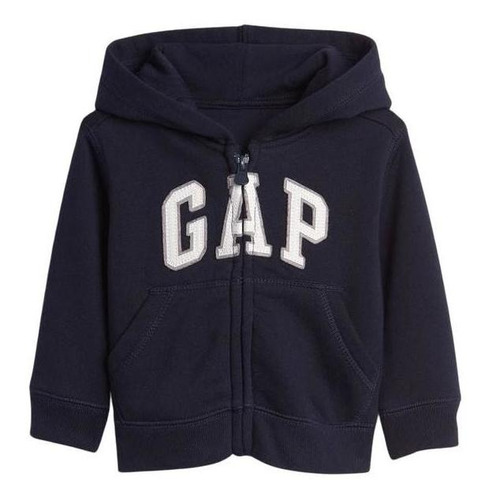 Polerón Liso Logo Toddler Boy Con Cierre Azul Gap