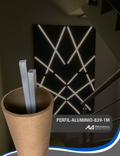 Perfil De Aluminio Rectangular 9 X 12.7 Mm 1 Metro