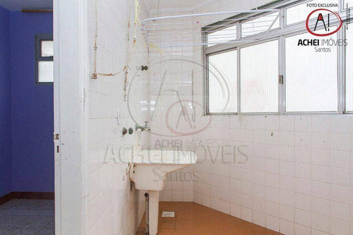 Imagem 28 de 30 de Apartamento Com 2 Dormitórios, 2 Banheiros, Dependência Completa, 1 Vaga, À Venda, 90 M² Por R$ 460.000 - Ponta Da Praia - Santos/sp - Ap10926