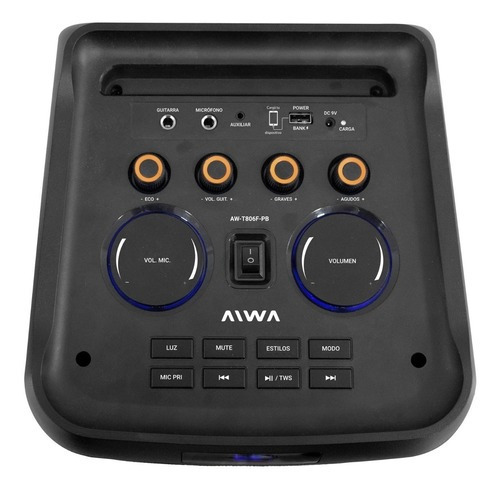 Parlante Bluetooth Portatil Aiwa Flama Power Bank 8000w AW-T806F-PB