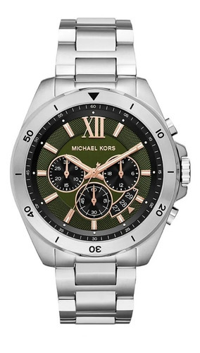 Reloj Michael Kors Oversized Plateado Mk8984 E-watch Color del fondo Verde